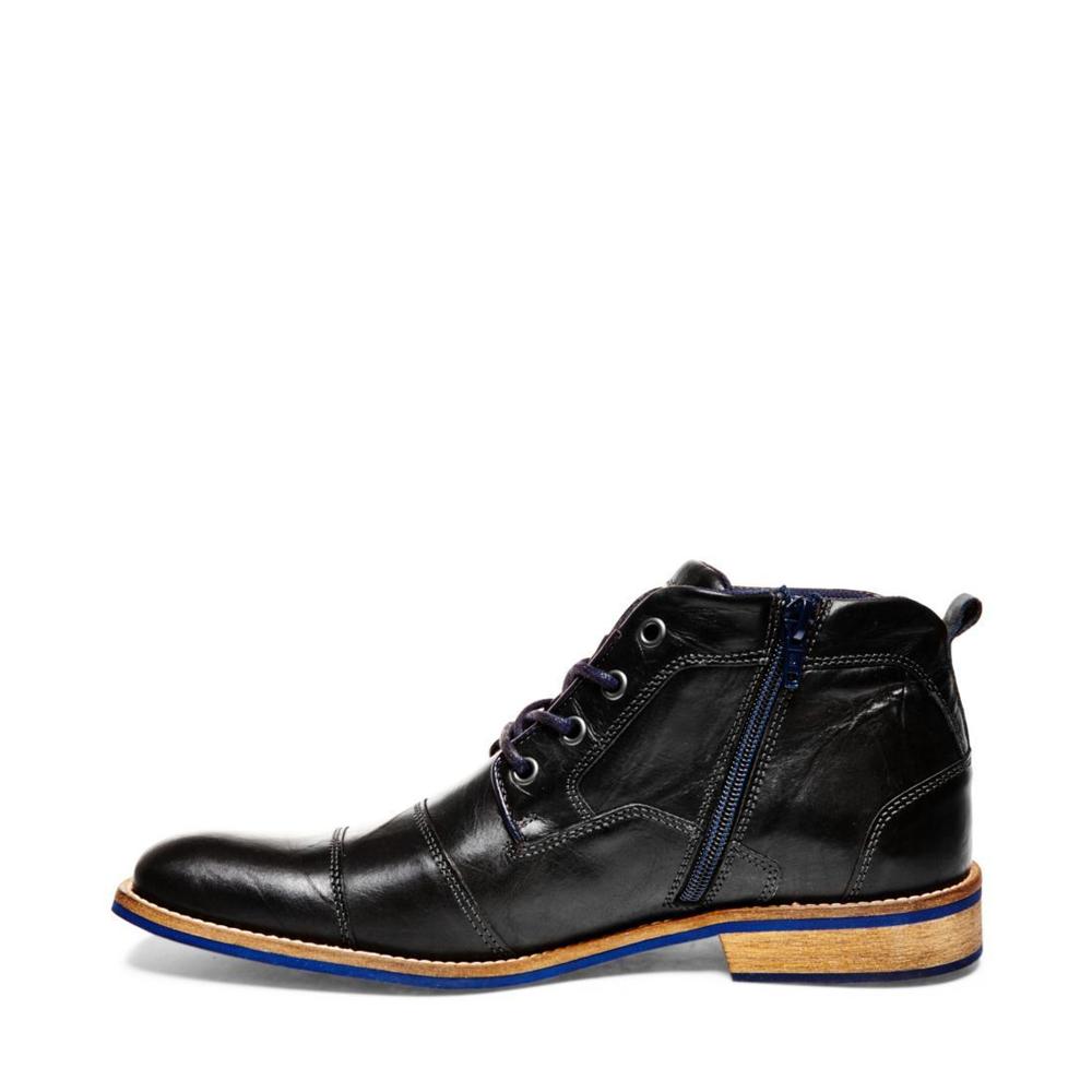 Steve Madden Men KRAMERR BLACK LEATHER