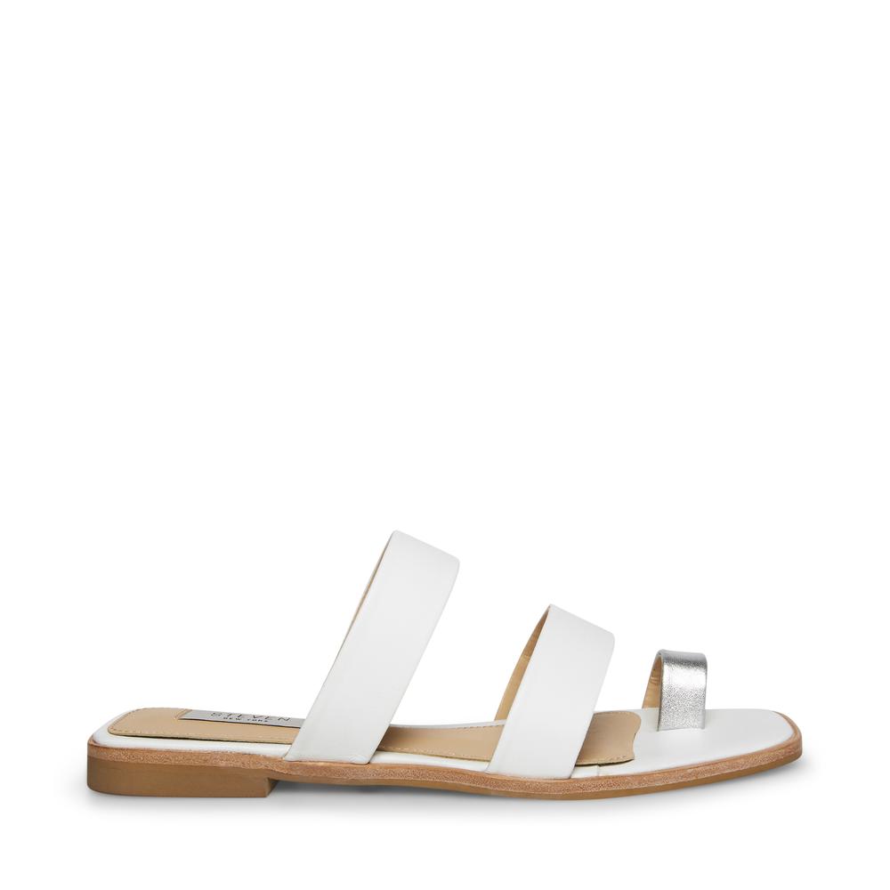 Steve Madden Women HUNTER WHITE LEATHER