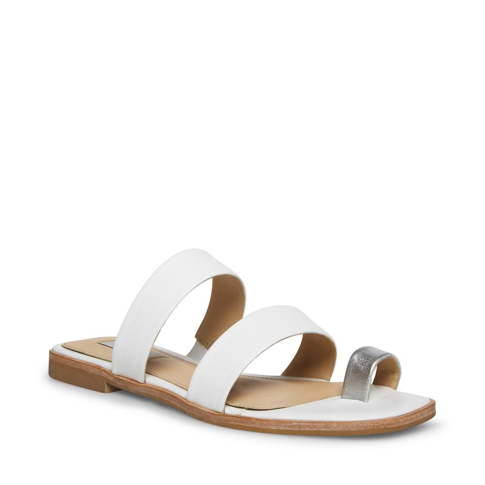 Steve Madden Women HUNTER WHITE LEATHER