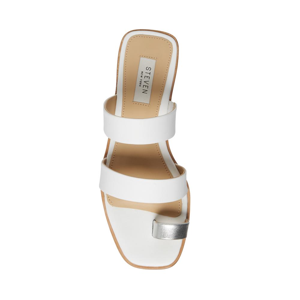 Steve Madden Women HUNTER WHITE LEATHER