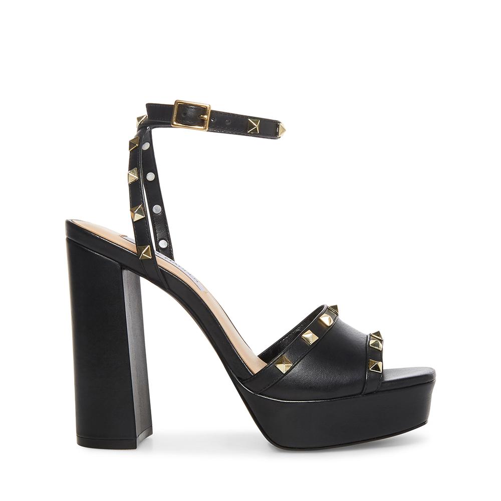 Steve Madden Women TABARI BLACK LEATHER - Click Image to Close