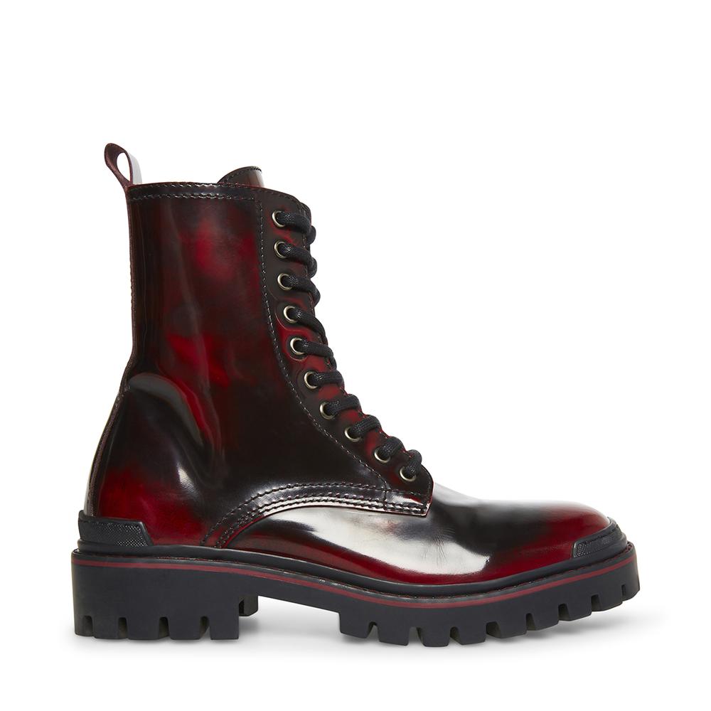 Steve Madden Men HALEN BLACK/RED LEATHER - Click Image to Close