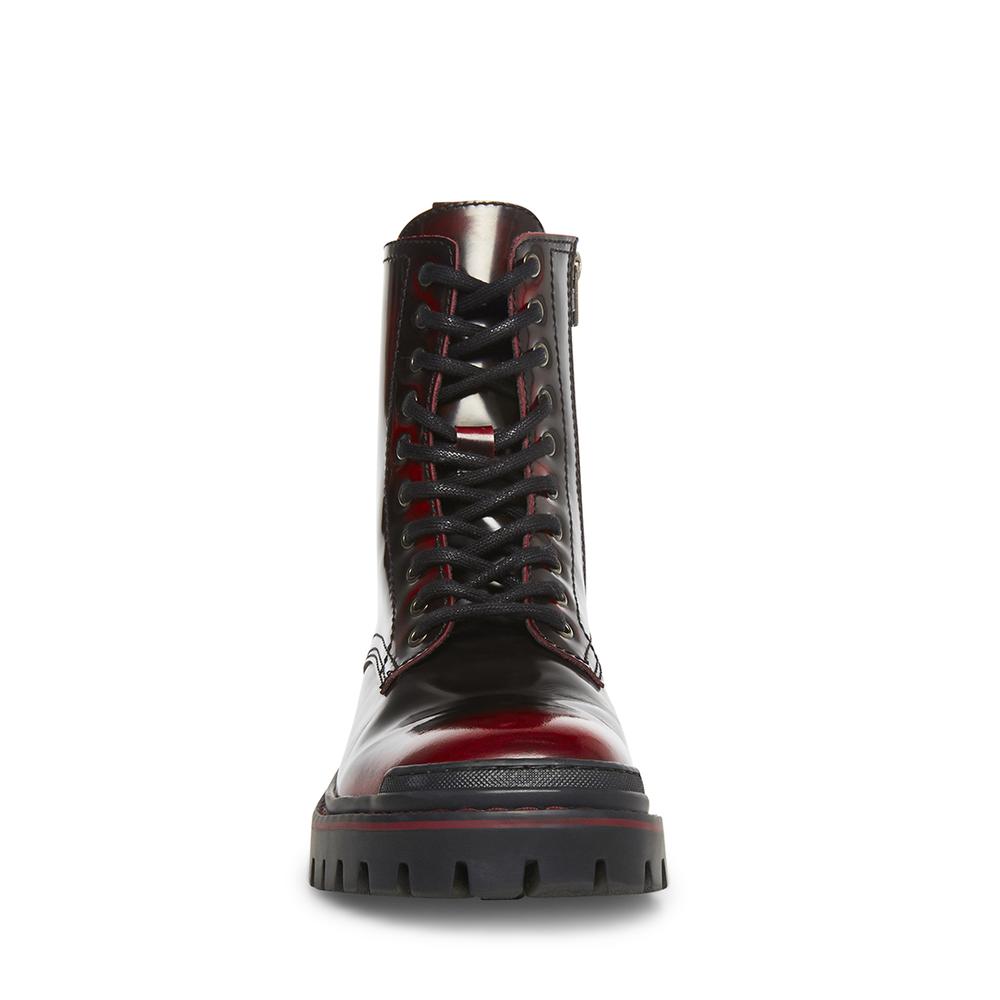 Steve Madden Men HALEN BLACK/RED LEATHER