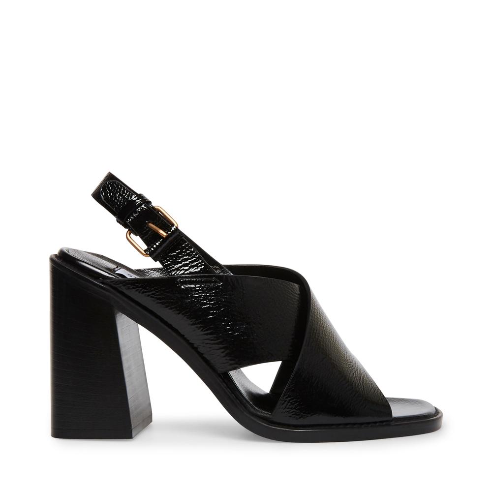 Steve Madden Women ELOWEN BLACK LEATHER - Click Image to Close