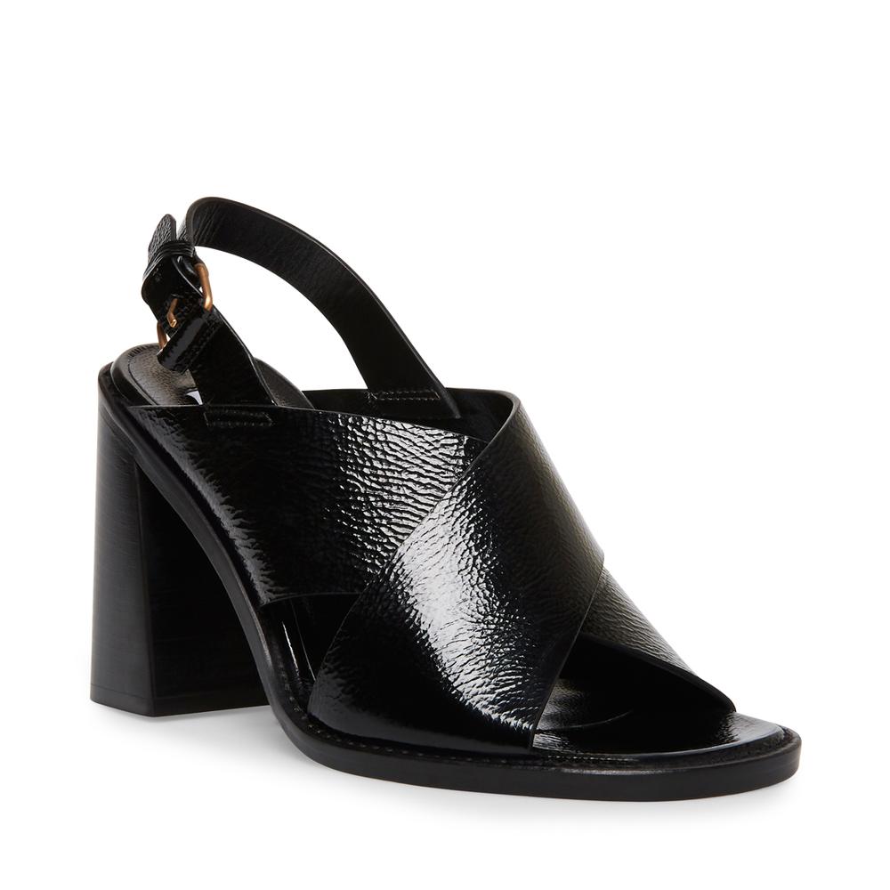 Steve Madden Women ELOWEN BLACK LEATHER