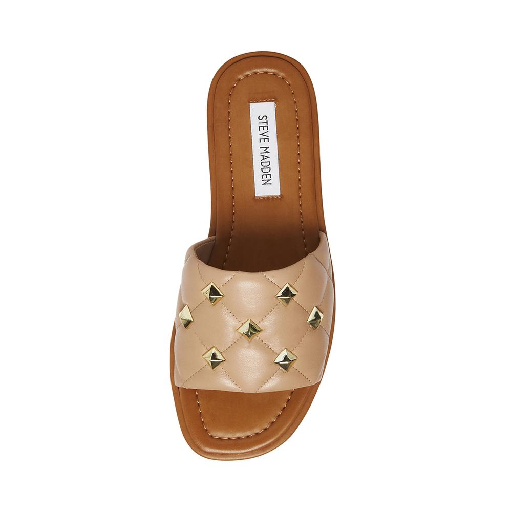 Steve Madden Women TROUBLE TAN LEATHER