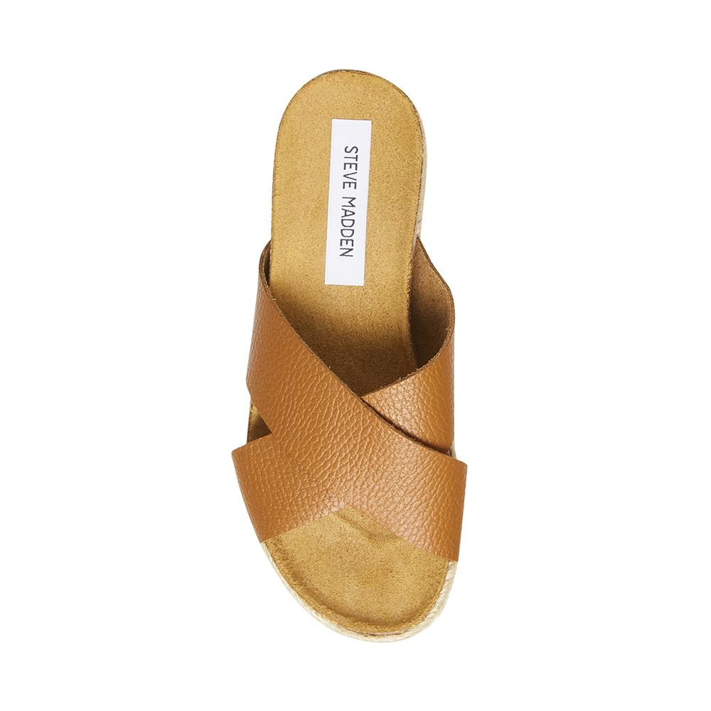 Steve Madden Women RHODE TAN LEATHER