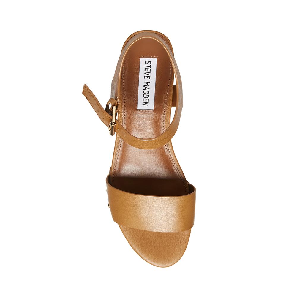 Steve Madden Women DOMENICA COGNAC LEATHER