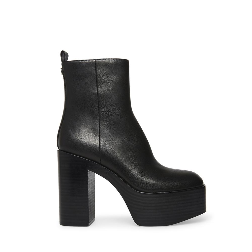 Steve Madden Women MARSH BLACK LEATHER - Click Image to Close