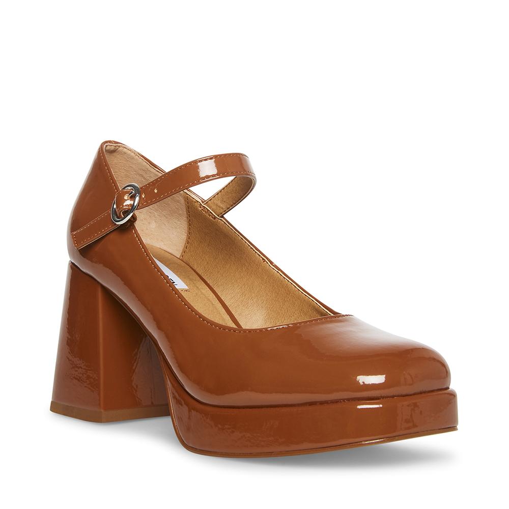 Steve Madden Women MINGLE COGNAC PATENT