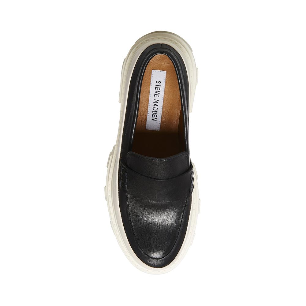 Steve Madden Women FLOSSIE BLACK LEATHER