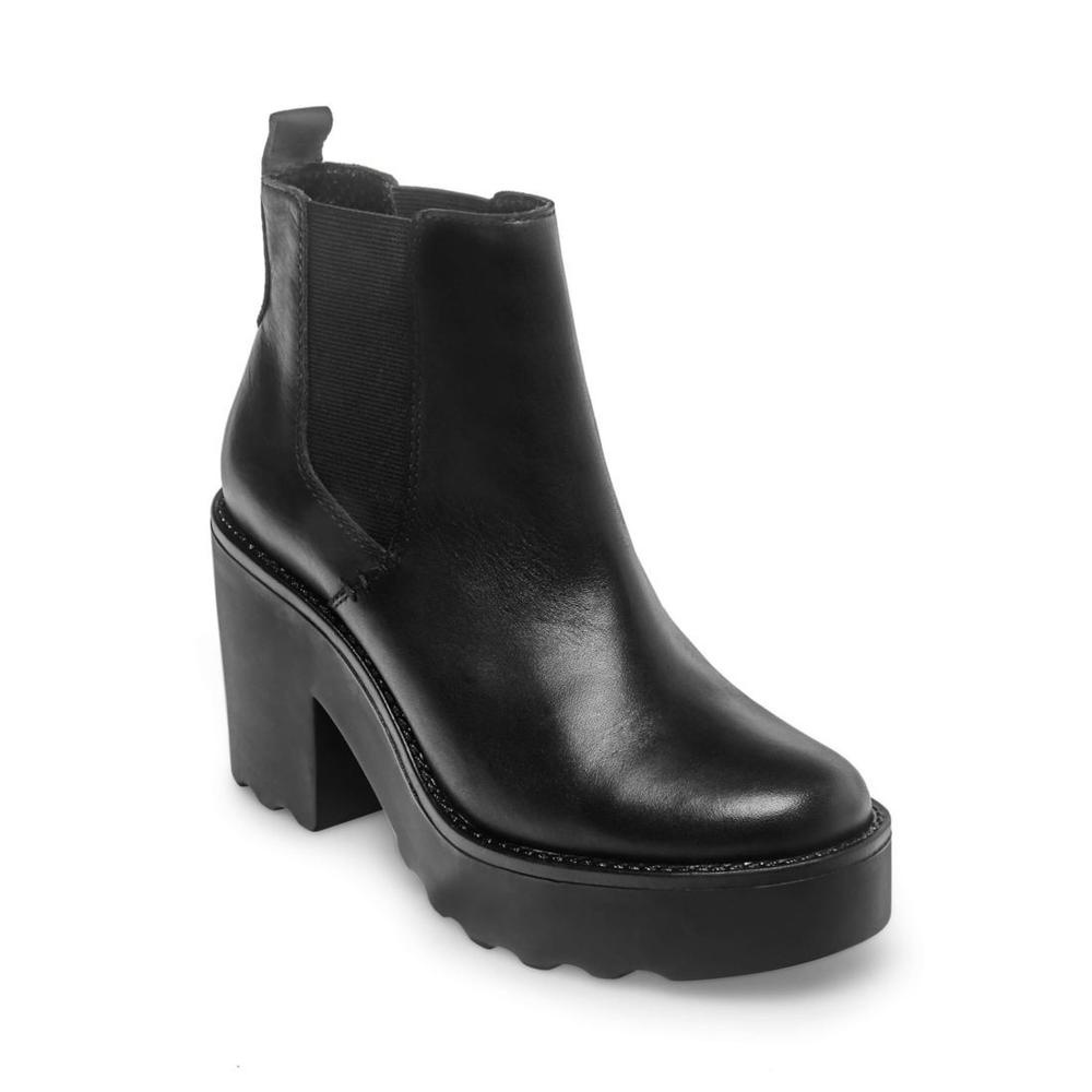 Steve Madden Women GRETTA BLACK LEATHER