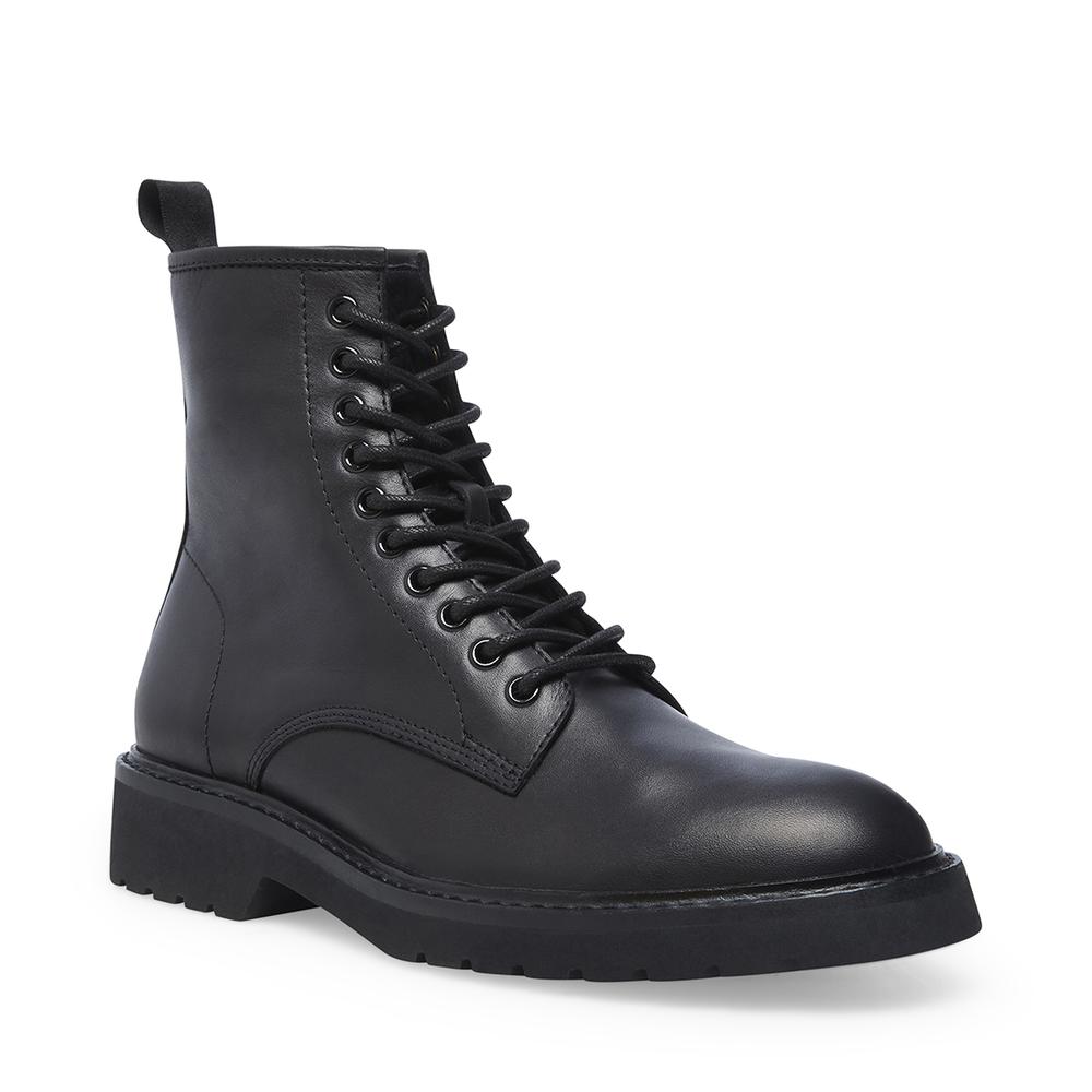 Steve Madden Men TYPHOON BLACK LEATHER