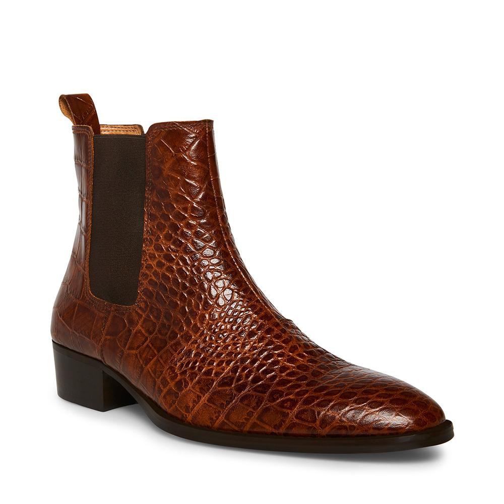 Steve Madden Men DEX-C BROWN CROCODILE