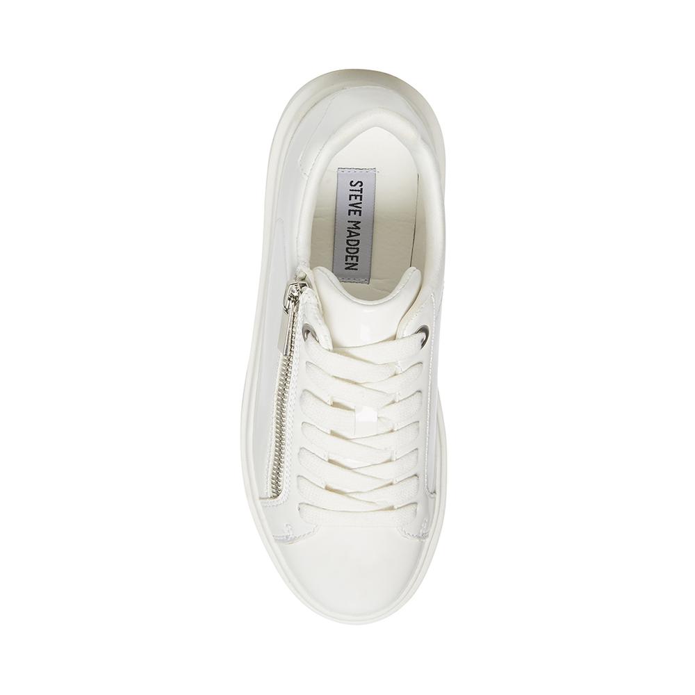 Steve Madden Women CATCHME WHITE PATENT