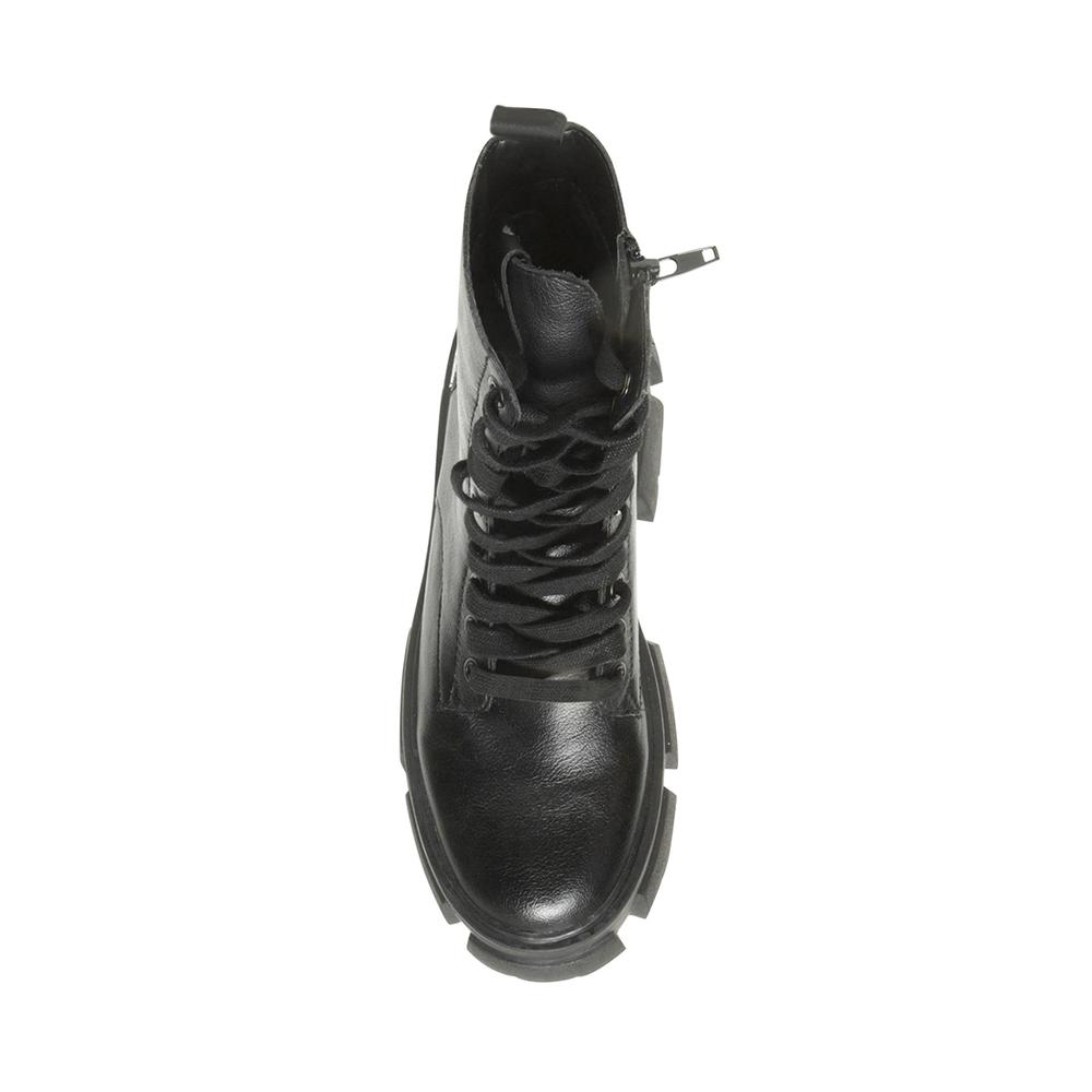 Steve Madden Women THORA BLACK LEATHER