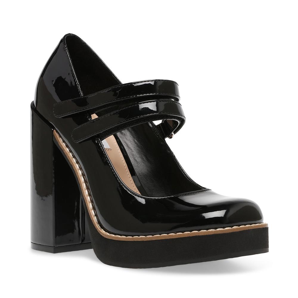 Steve Madden Women TWICE BLACK PATENT