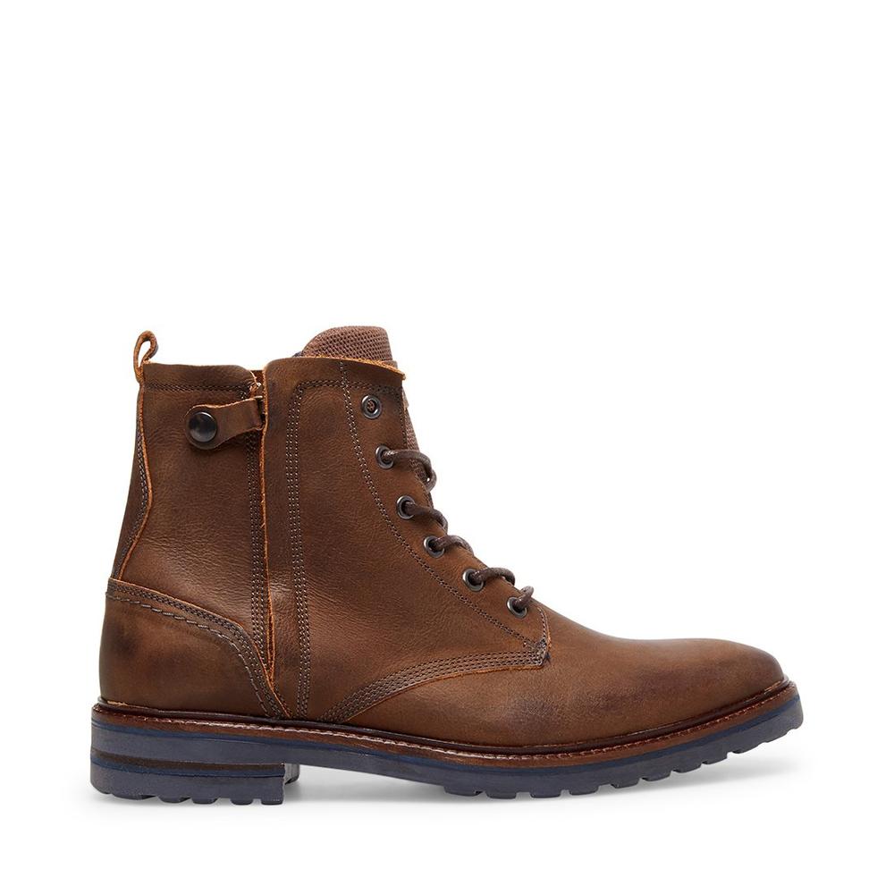 Steve Madden Men WELLINGTON BROWN LEATHER - Click Image to Close