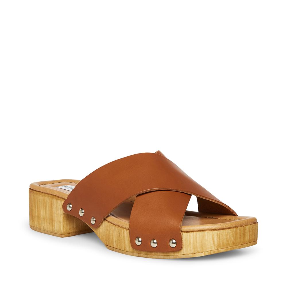 Steve Madden Women BRYNA COGNAC LEATHER