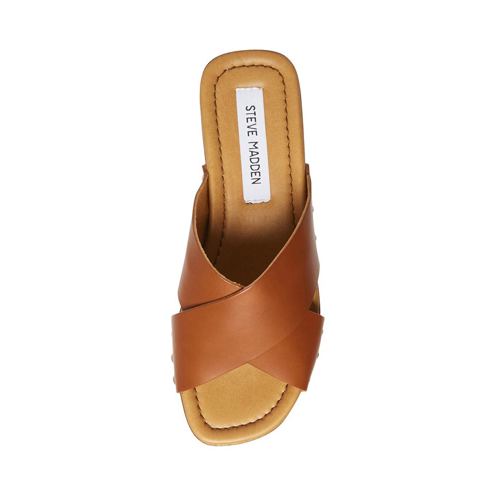 Steve Madden Women BRYNA COGNAC LEATHER