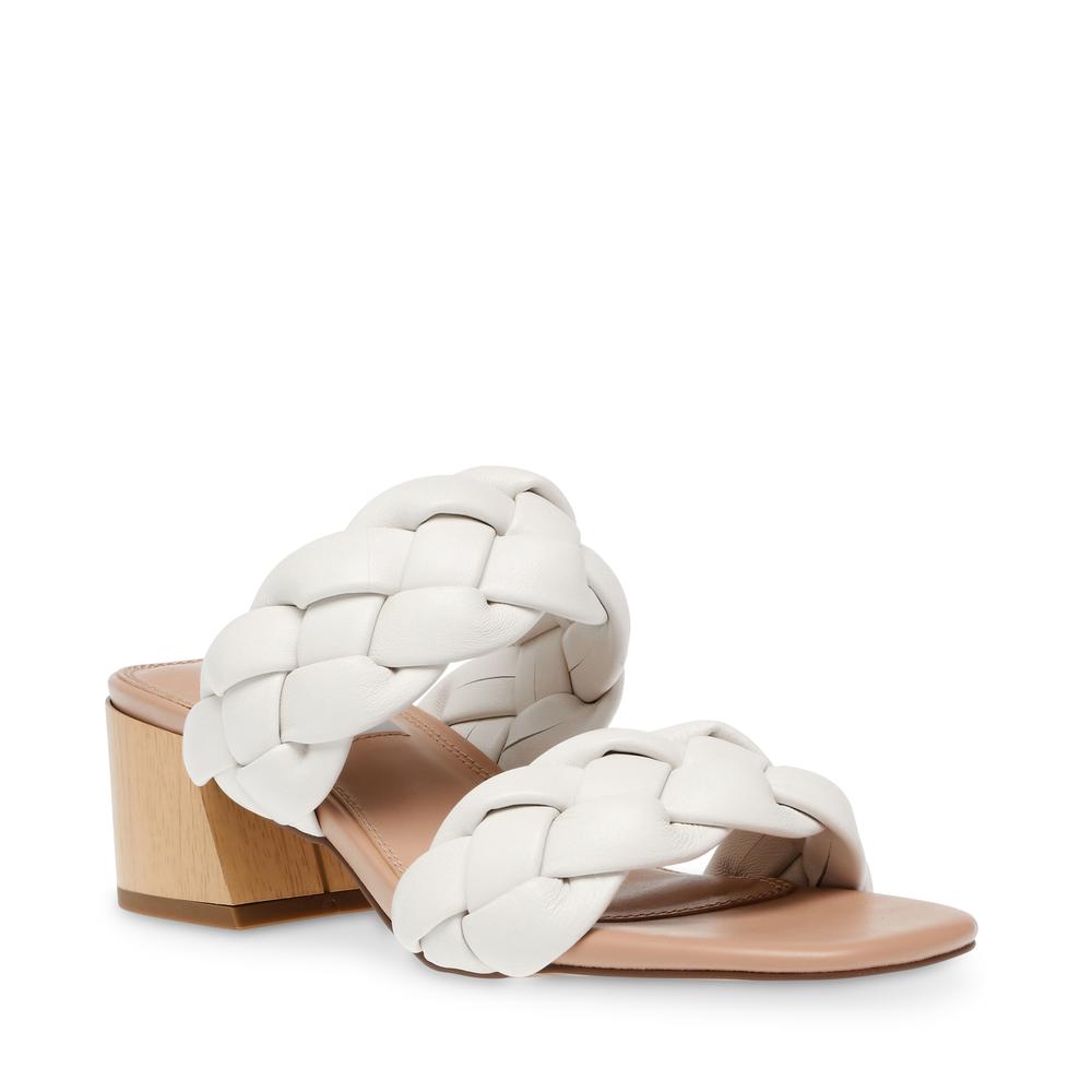 Steve Madden Women BELIZA WHITE LEATHER