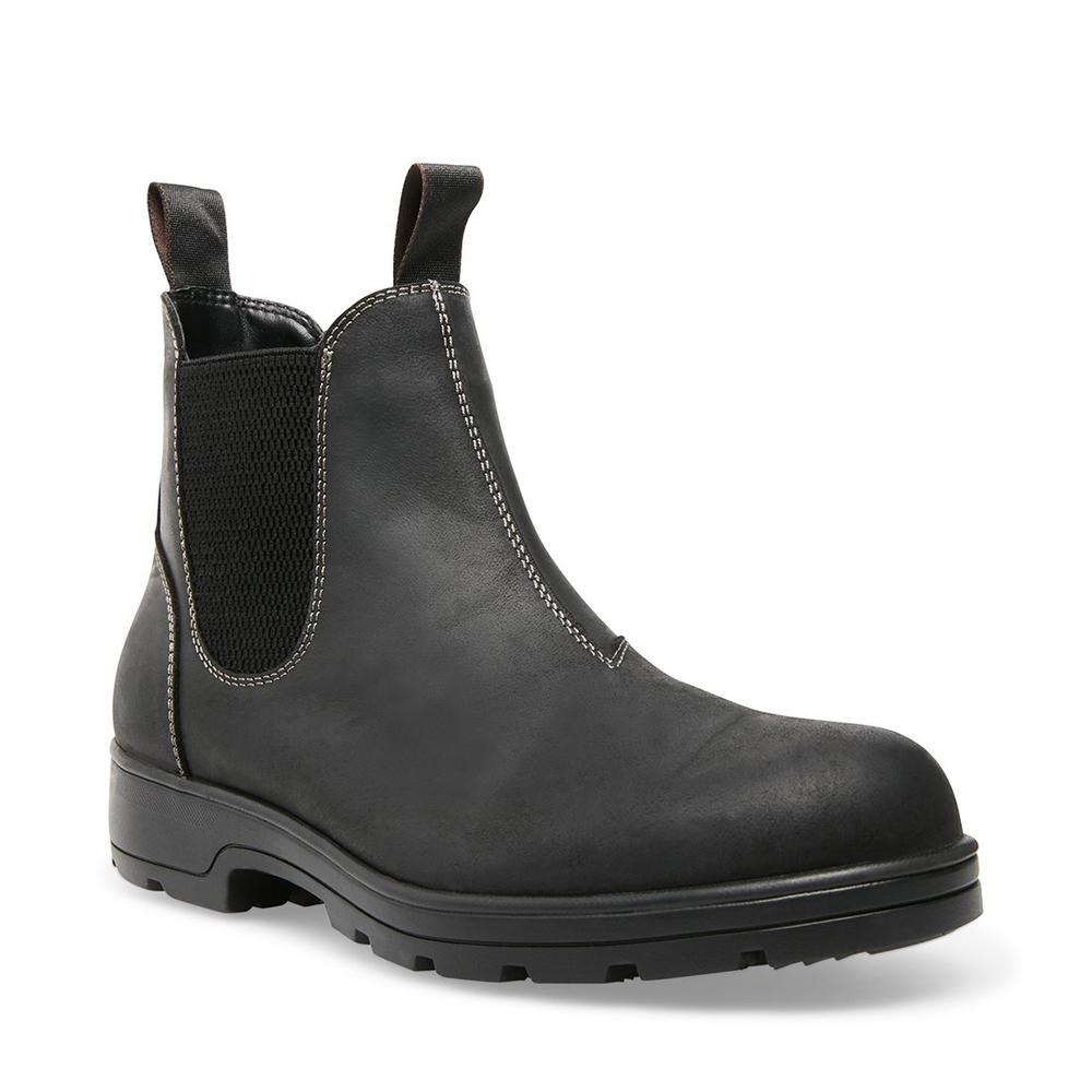 Steve Madden Men BUILDER BLACK LEATHER