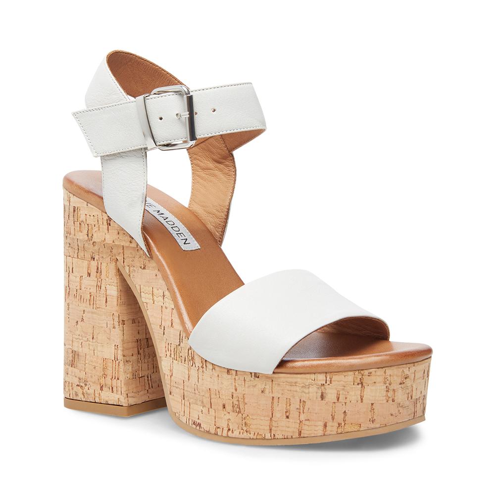 Steve Madden Women GINGER WHITE LEATHER