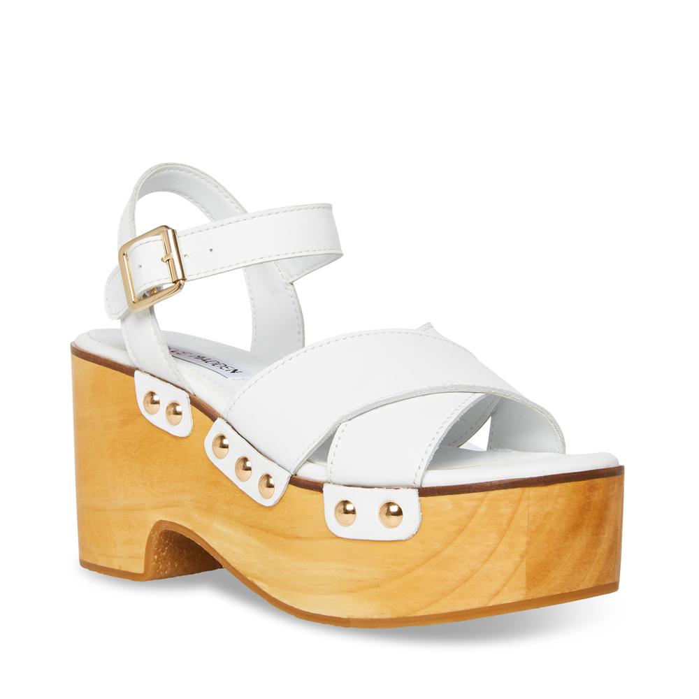 Steve Madden Women MOSCO WHITE LEATHER