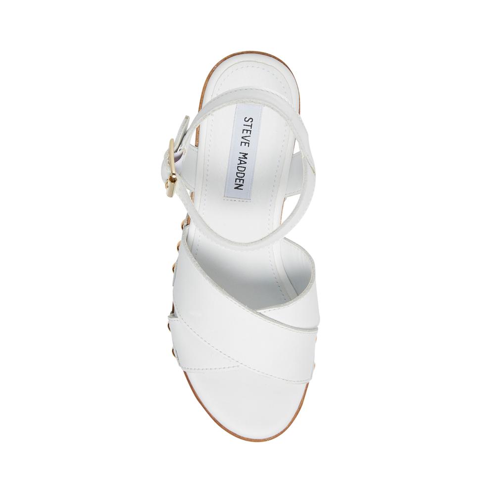 Steve Madden Women MOSCO WHITE LEATHER