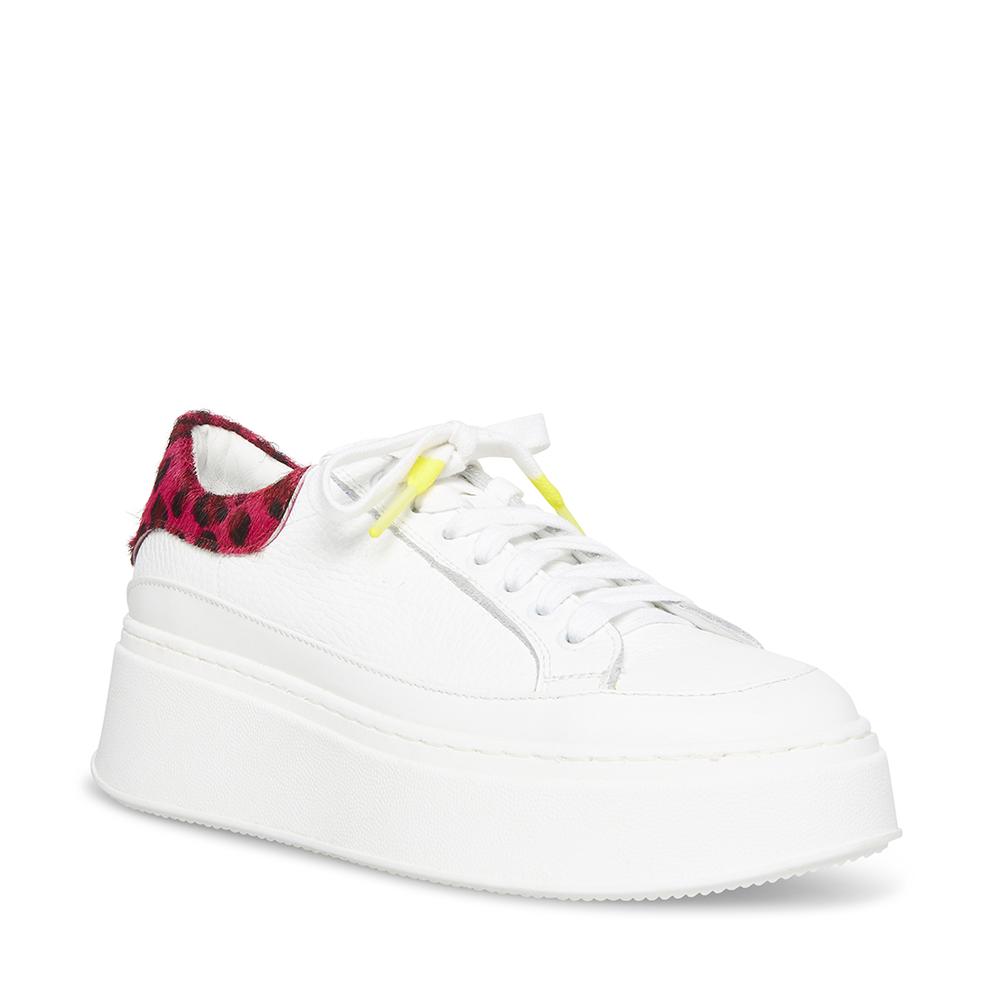 Steve Madden Women IBBY WHITE FUSCHIA