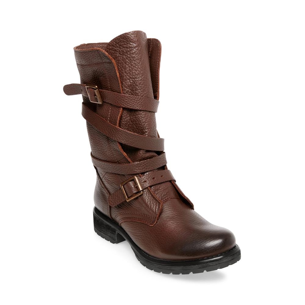 Steve Madden Women BANDDIT BROWN LEATHER