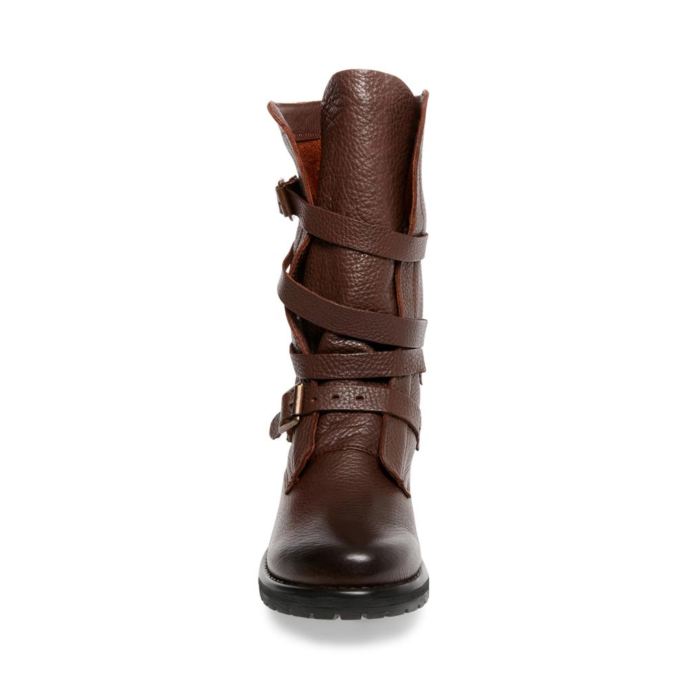 Steve Madden Women BANDDIT BROWN LEATHER