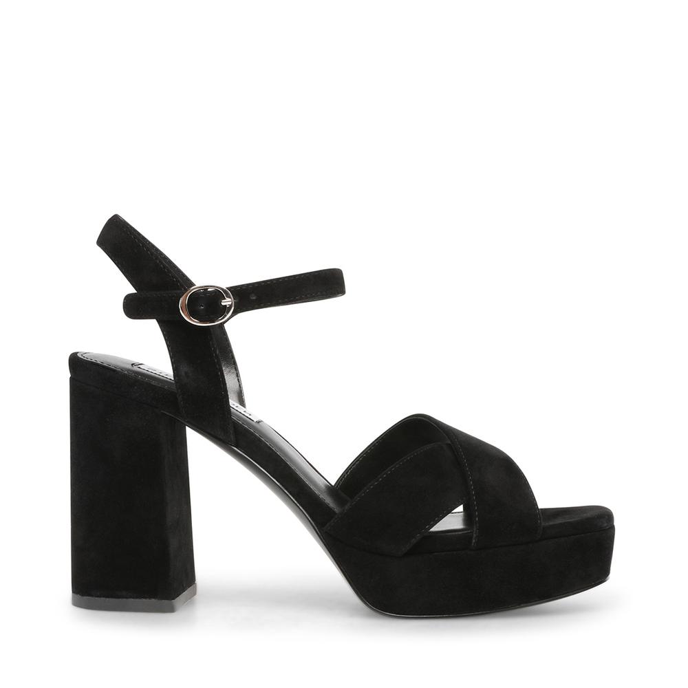 Steve Madden Women ROKSANA BLACK SUEDE