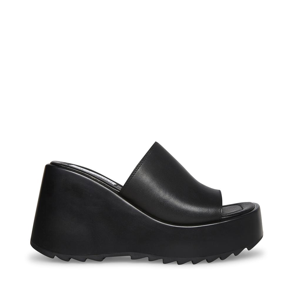 Steve Madden Women PEPE30 BLACK LEATHER - Click Image to Close