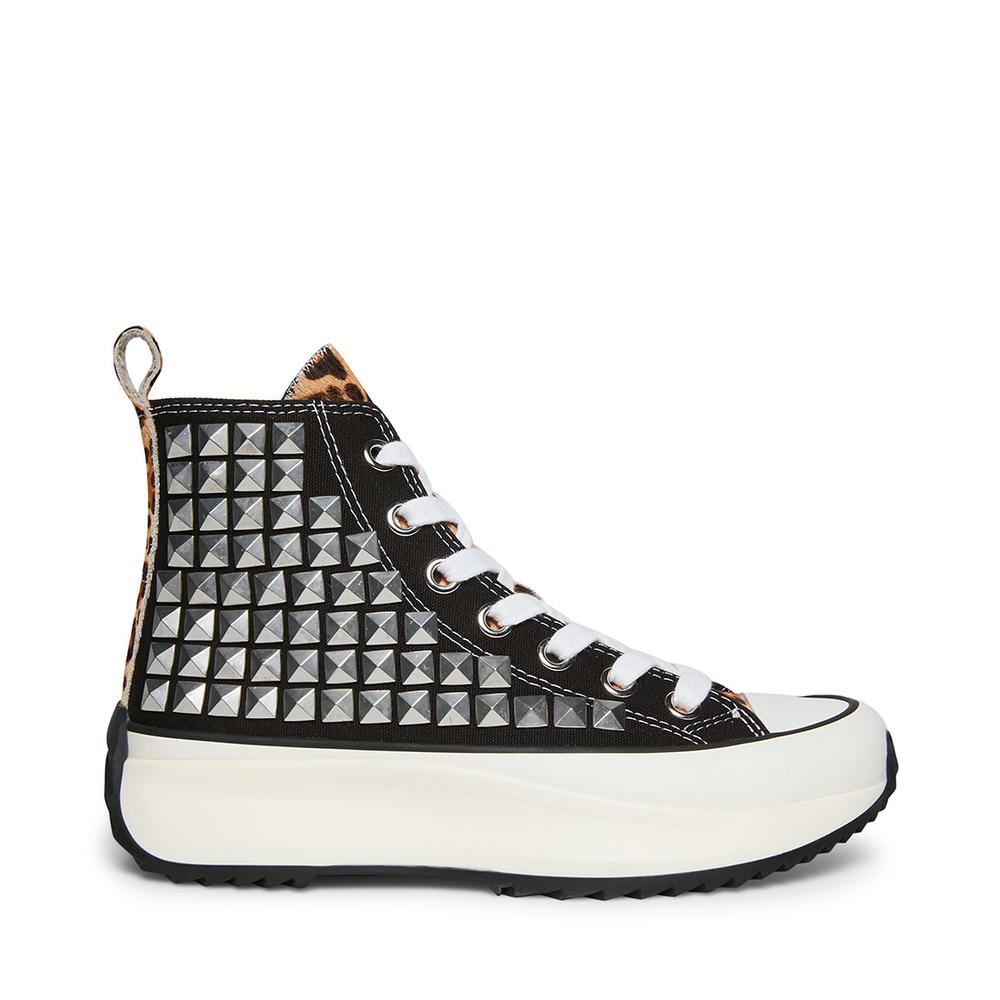 Steve Madden Women SHARK BLACK STUDS - Click Image to Close