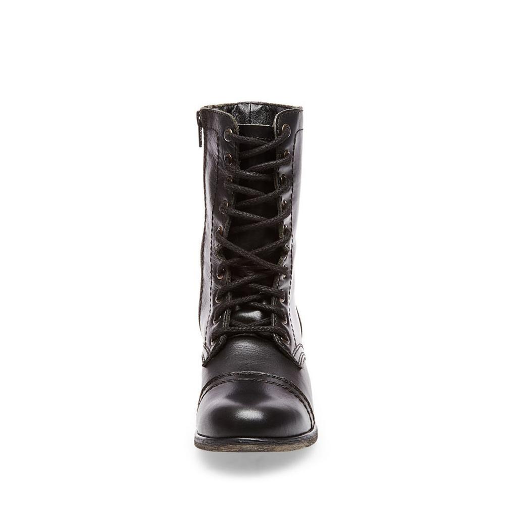 Steve Madden Women TROOPA BLACK LEATHER