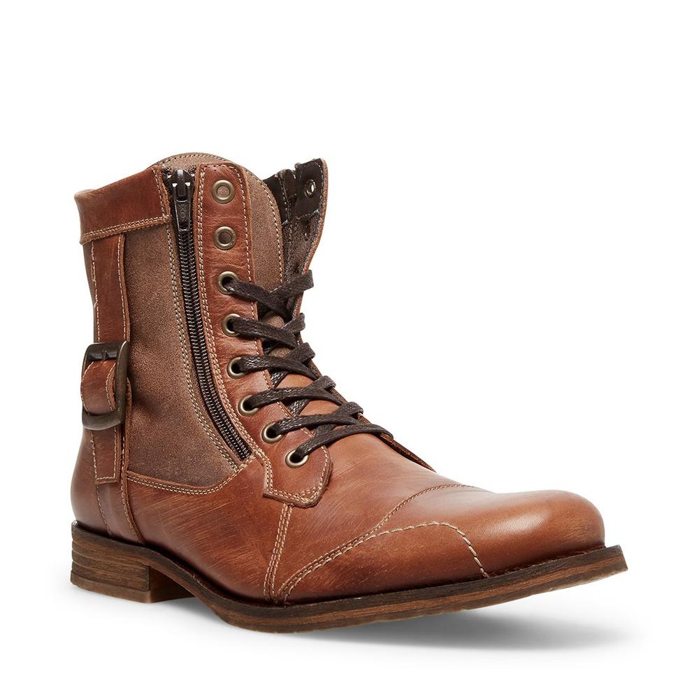 Steve Madden Men SIDETRACK COGNAC LEATHER