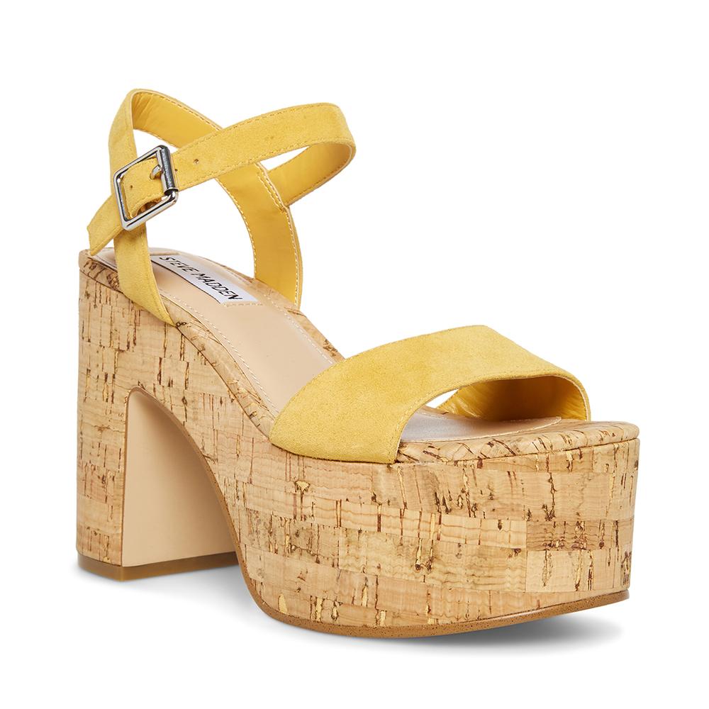 Steve Madden Women AMARISSA YELLOW SUEDE