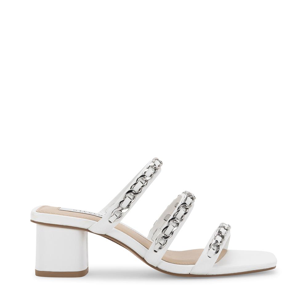 Steve Madden Women LINKS WHITE LEATHER