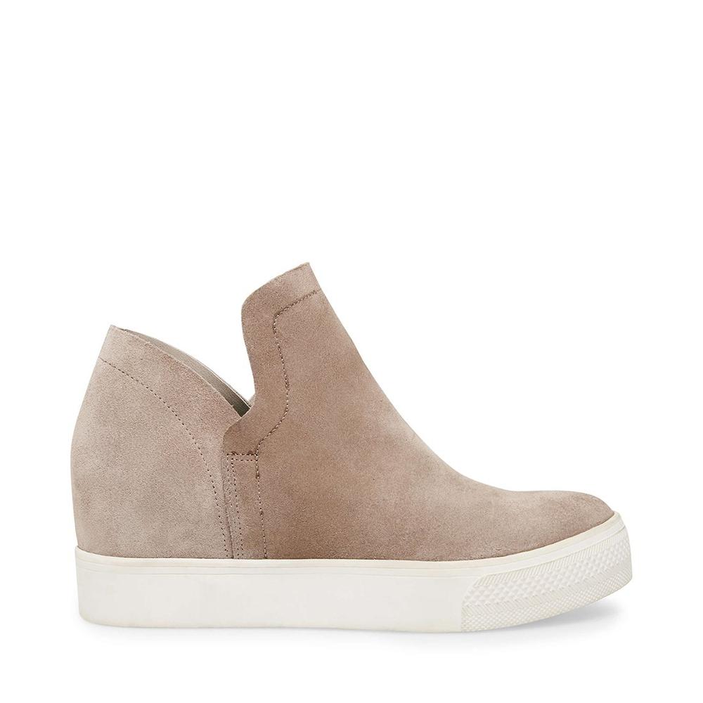 Steve Madden Women WRANGLE TAUPE SUEDE - Click Image to Close