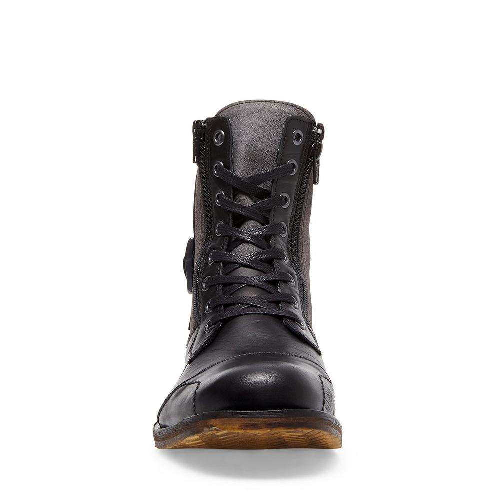 Steve Madden Men SIDETRACK BLACK LEATHER