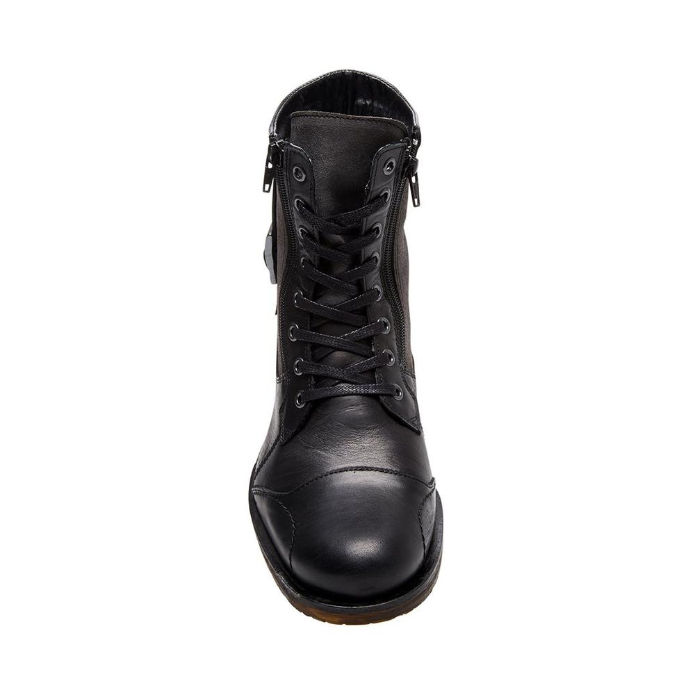 Steve Madden Men SIDETRACK BLACK LEATHER