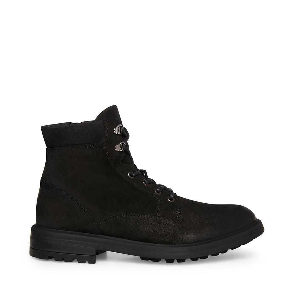 Steve Madden Men BRAD BLACK-BLACK SUEDE