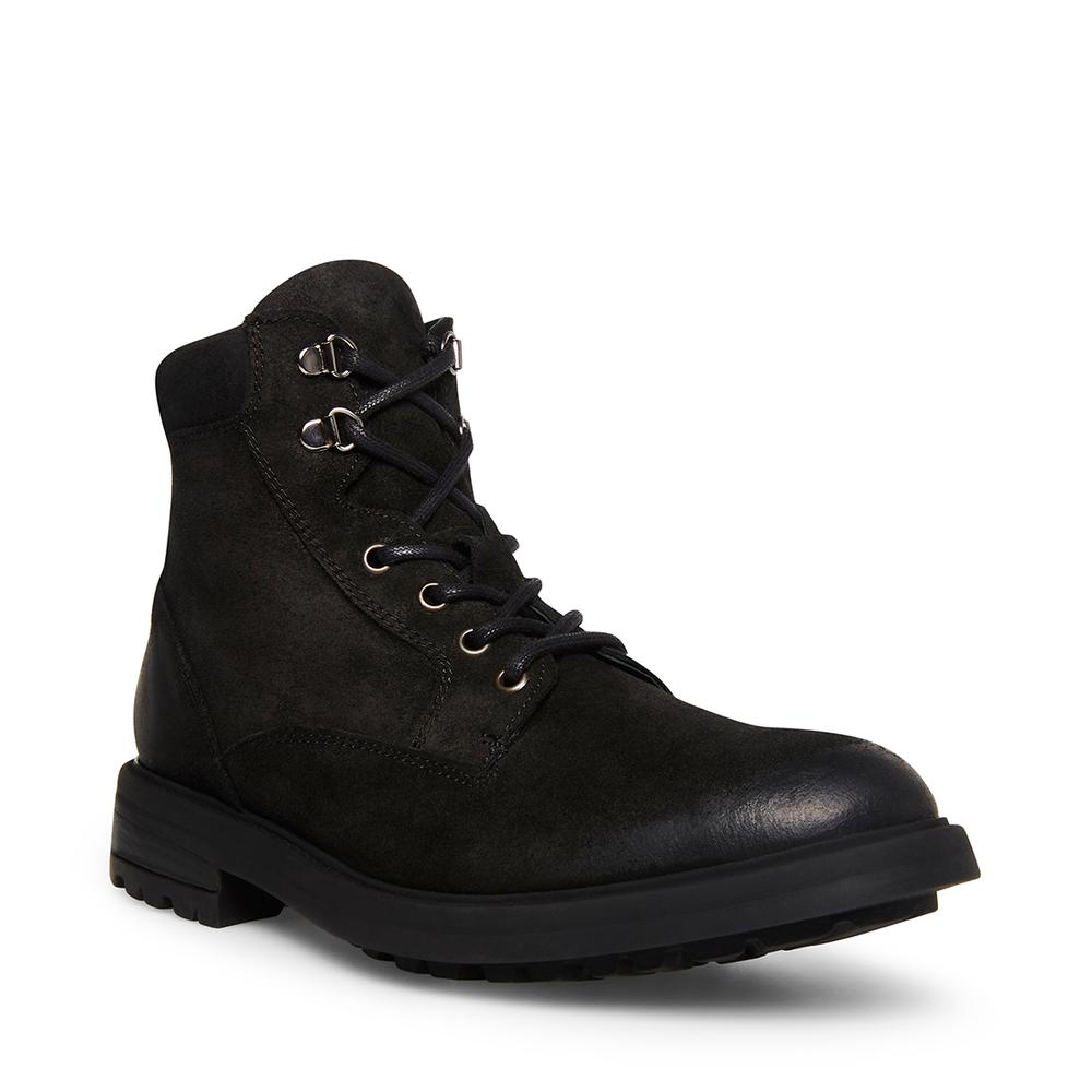 Steve Madden Men BRAD BLACK-BLACK SUEDE