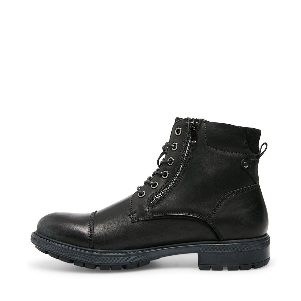 Steve Madden Men RYKER BLACK LEATHER