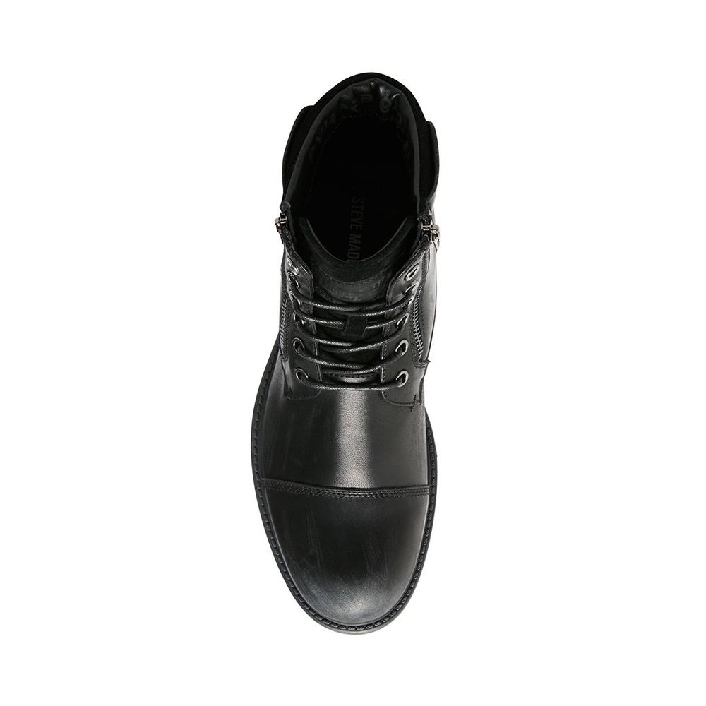 Steve Madden Men RYKER BLACK LEATHER