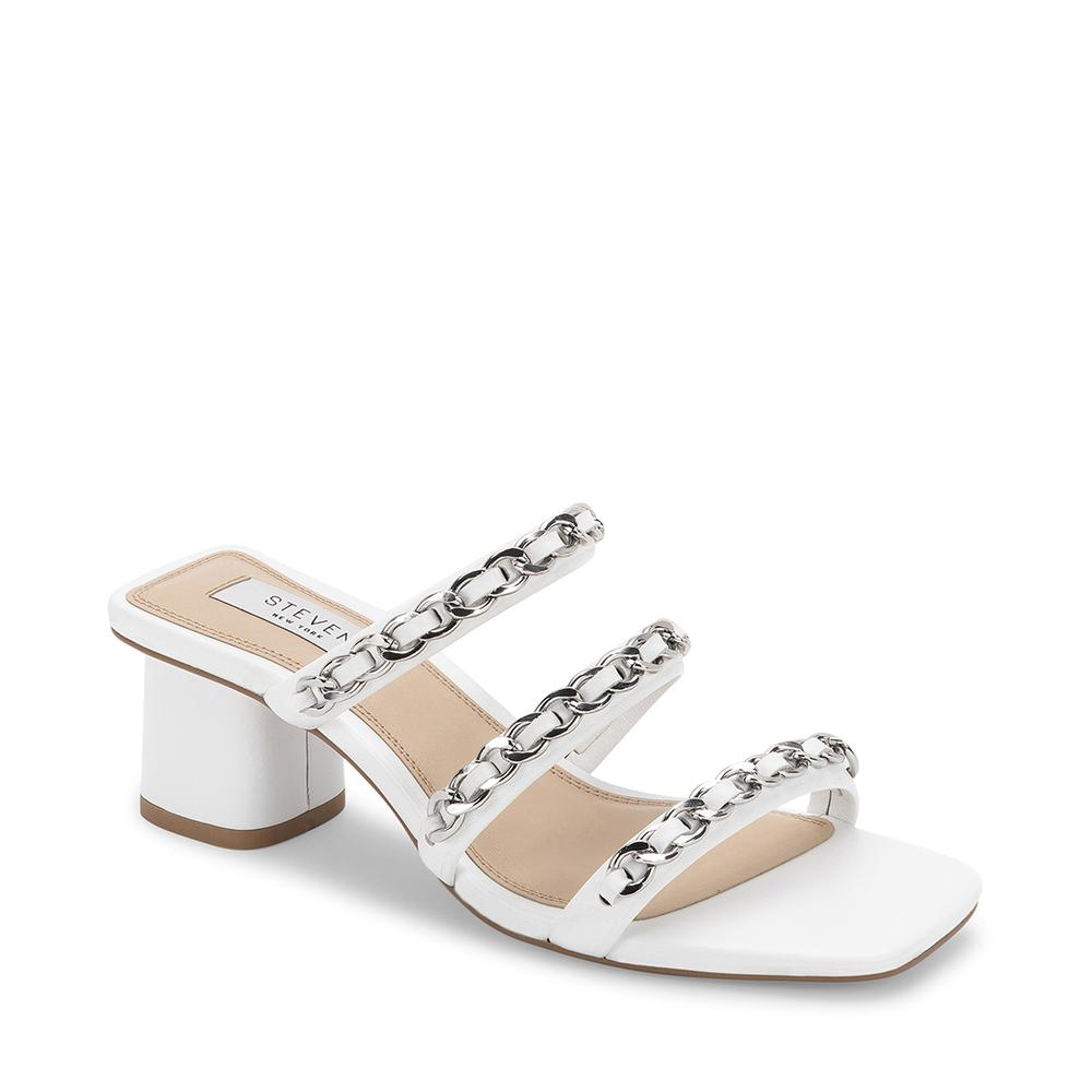 Steve Madden Women LINKS WHITE LEATHER