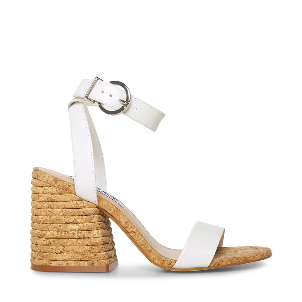 Steve Madden Women MERRITT WHITE LEATHER - Click Image to Close