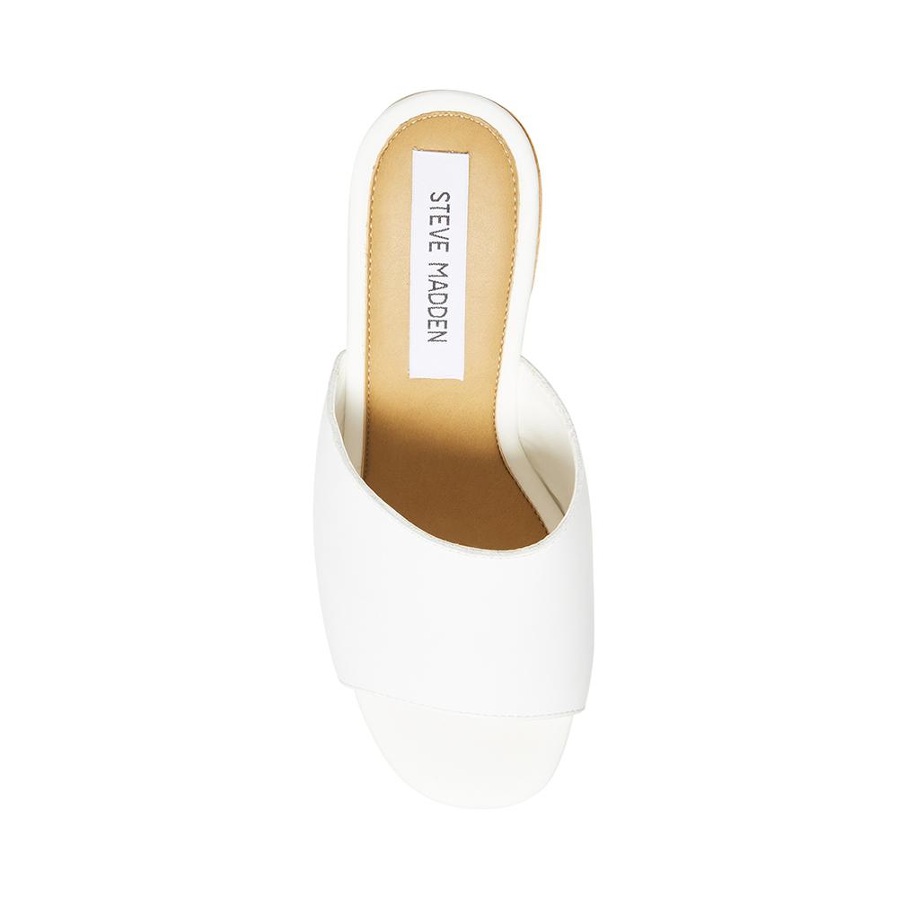 Steve Madden Women MARDI WHITE LEATHER