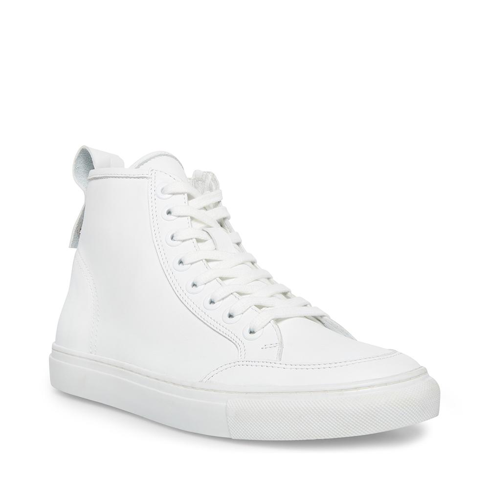 Steve Madden Men BRAGGING WHITE LEATHER